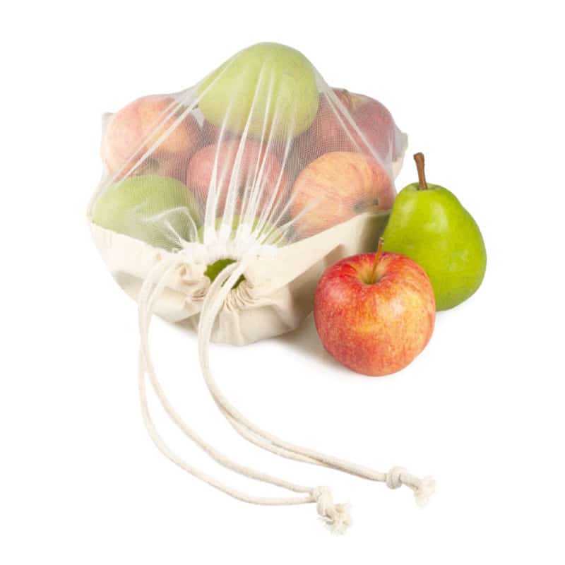Obst- & Gemüsebeutel Adam gefüllt mit Äpfeln